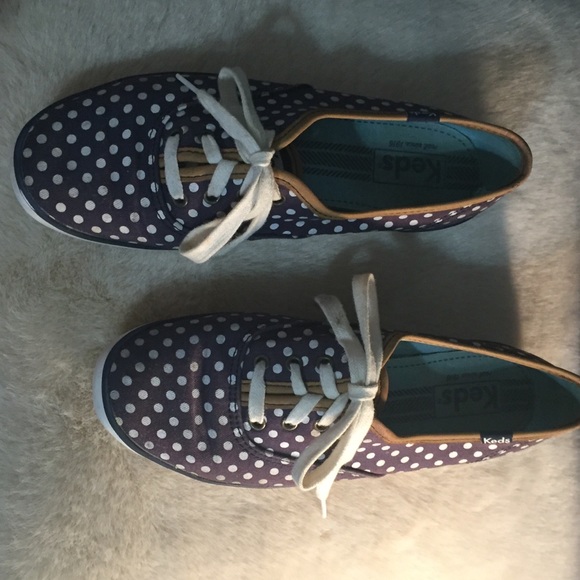 Navy Polka Dot Keds - Picture 4 of 8